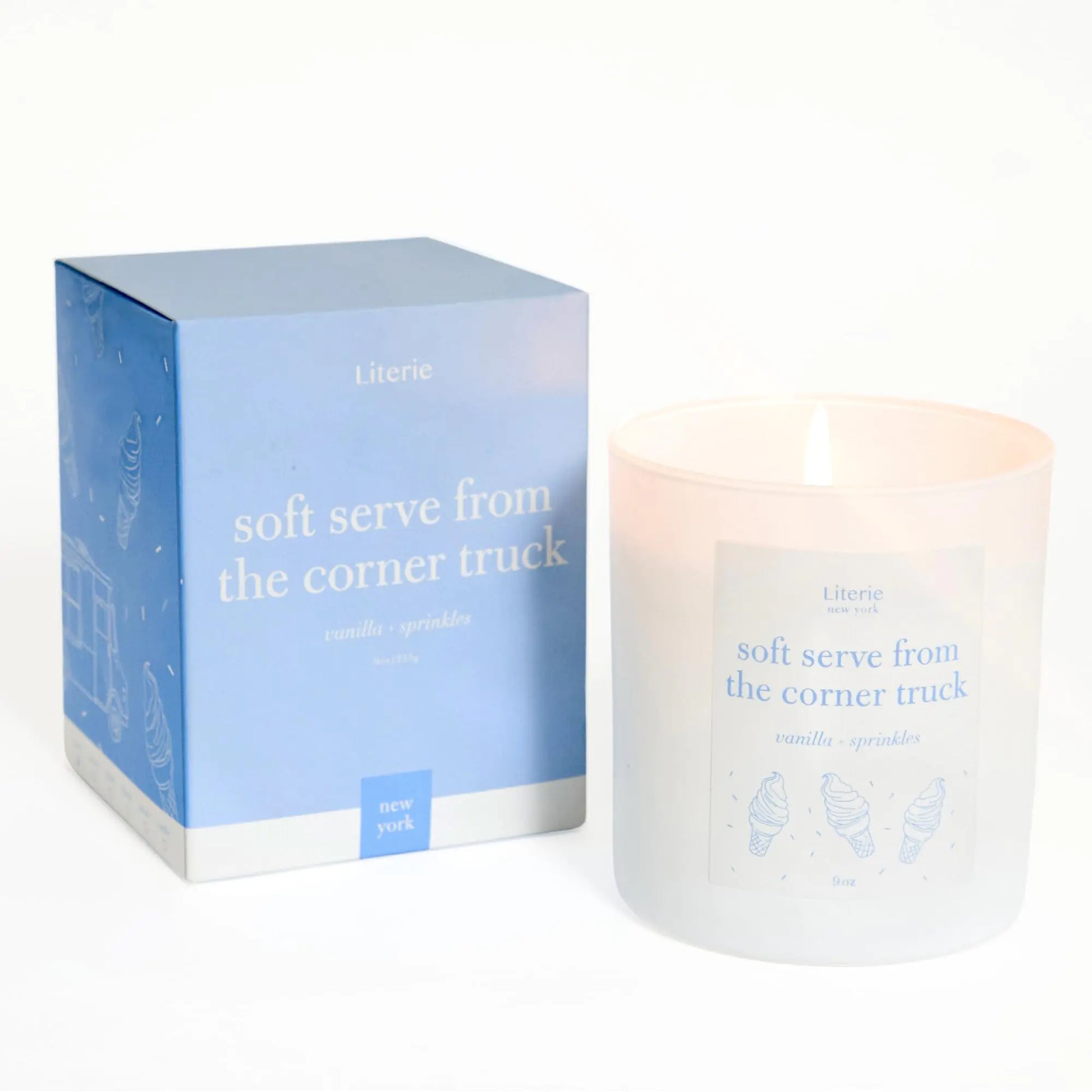 Literie NYC Inspired Scented Candle - Vanilla & Sugar Scent 9oz